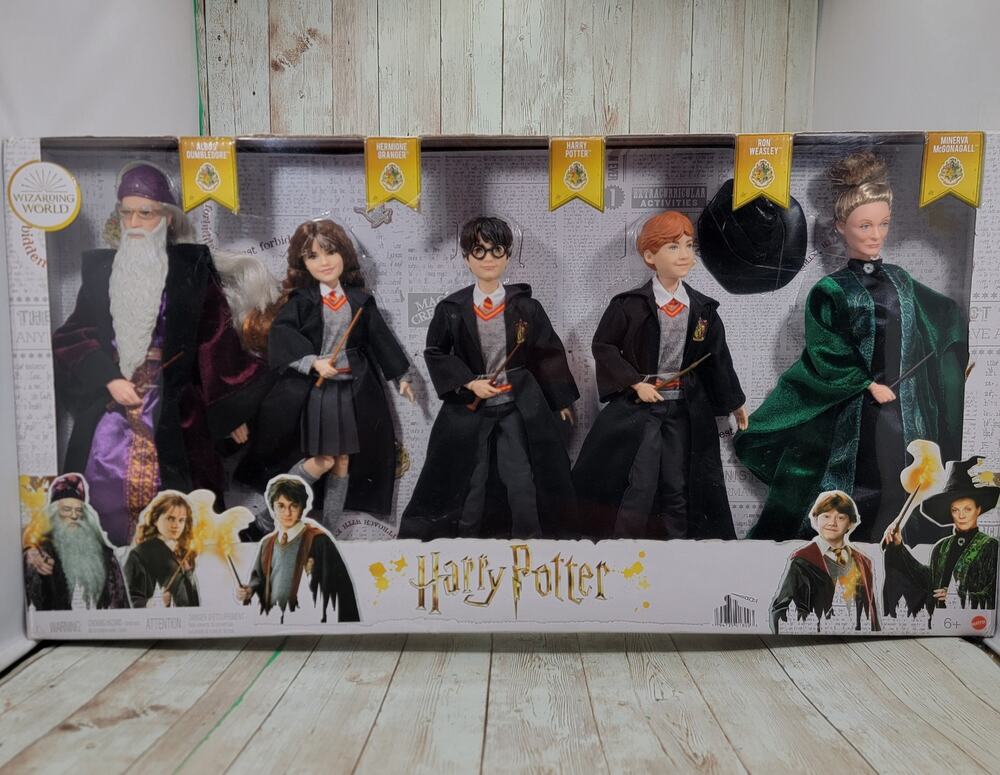 HARRY POTTER Doll 12" 5 Figures HERMIONE DUMBLEDORE Set McGONAGALL Ron WEASLEY